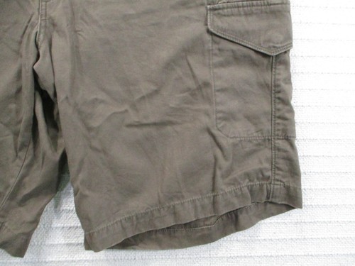 Dockers Mens Shorts 44 Brown Khaki Denim Cargo Pockets Button Beige Chino Cotton - Picture 4 of 10