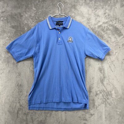Vintage Tommy Hilfiger Shirt Mens Large Blue Us Open Olympia Fields Polo Preppy
