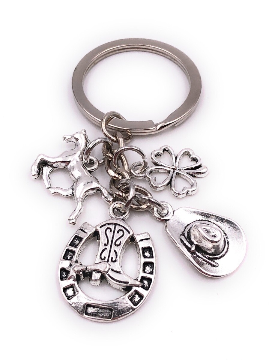 Cappello Western Stivali Portachiavi A Ferro Di Cavallo Zaino - Foto 6