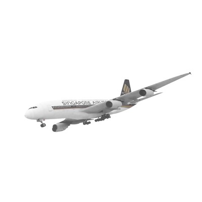 1/120 A380 Singapore Airline Civil Airliner Paper Plane Model Aircraft Scene DIY