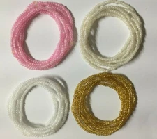 Beautiful multi-color glass seed bead stretch bracelets multi strand