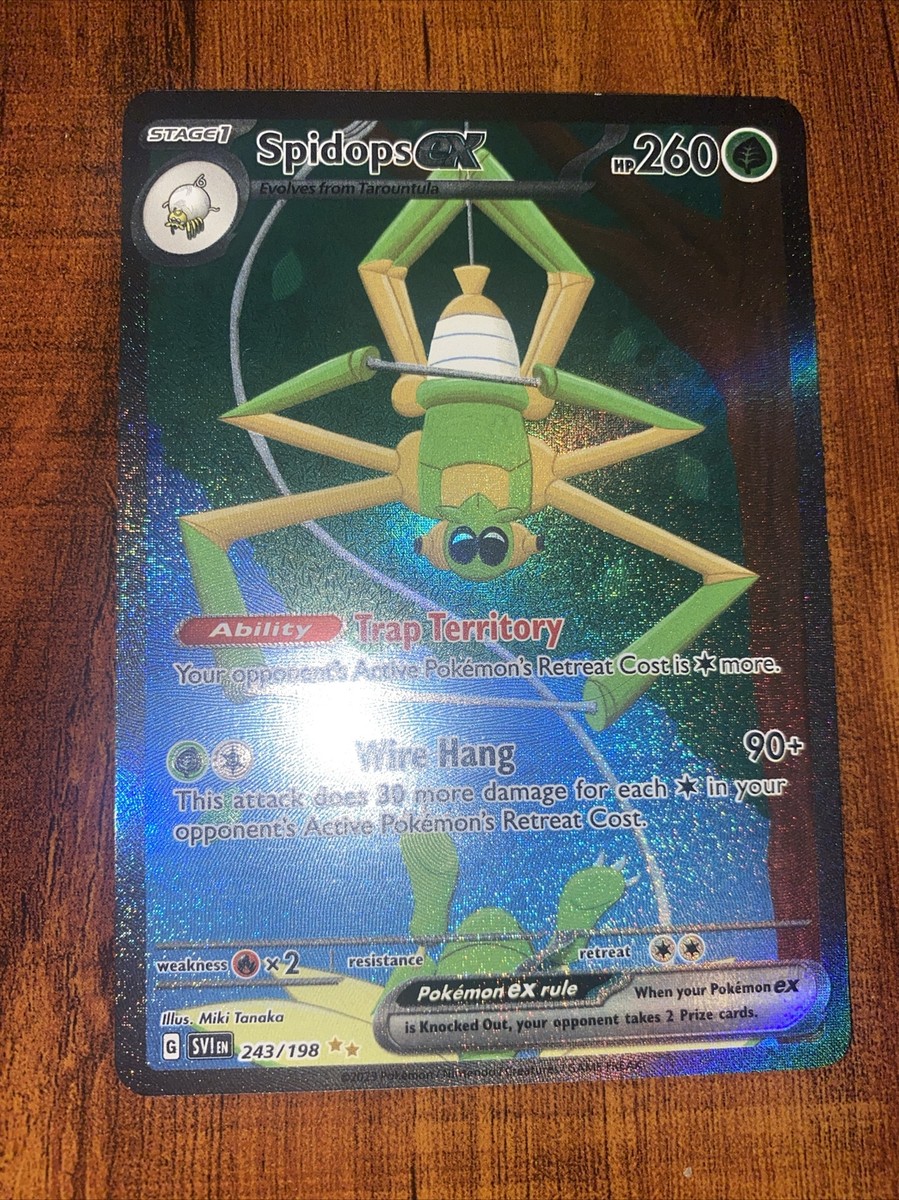 Pokemon Scarlet & Violet Spidops EX 243/198 Full Art Rare Holo NM