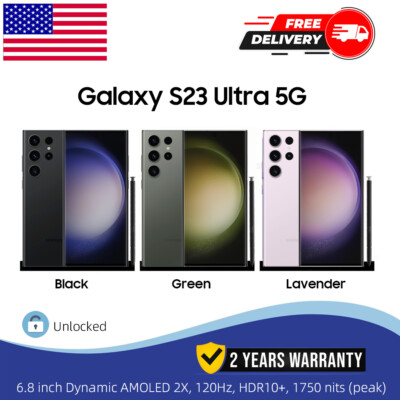 NEW SAMSUNG GALAXY S23 ULTRA 5G S918U1 256GB 512GB (FACTORY UNLOCKED)  SEALED 