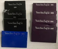 1979-1987 US Proof Coin Sets w/ Boxes: Choose Your US Coin Proof Set - $10 each