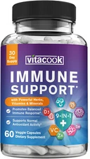 Vitacook 9 In 1 Immune Support, Antioxidant Elderberry Zinc Vit C D3 Selenium