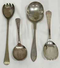 Vintage/Antique 4 x Large Spoons EPNS Cavalier & Other Marks Four large EPNS
