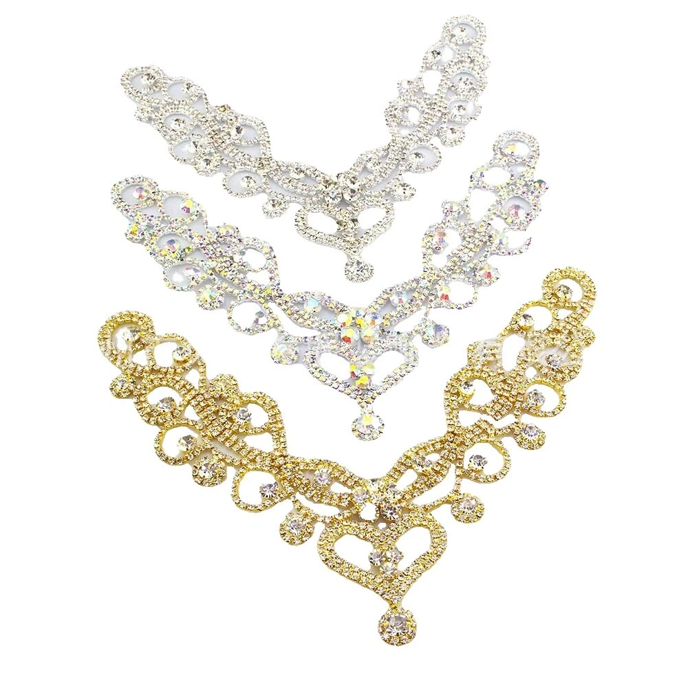 Flower Wedding Dress Rhinestone Sewing Trims