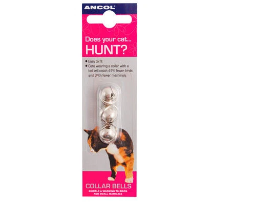 Cat Collar Bells - Silver. Pack Of 3. Chrome Finished, Spare, Easy Fit, Kitten. - Image 2 of 3