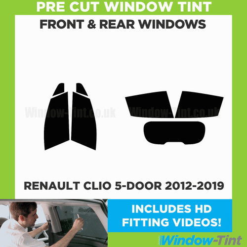 For Renault Clio 5-door 2012- Full Pre Cut Window Tint Kit Front & Rear Film - Picture 2 of 10