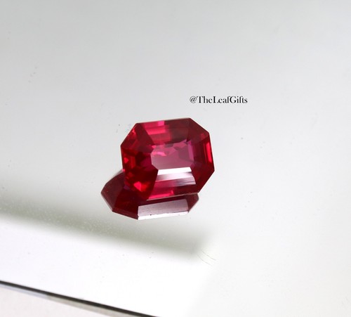 Natural Red Ruby Certified Emerald Shape 10.20 Ct Gemstone - Picture 9 of 10