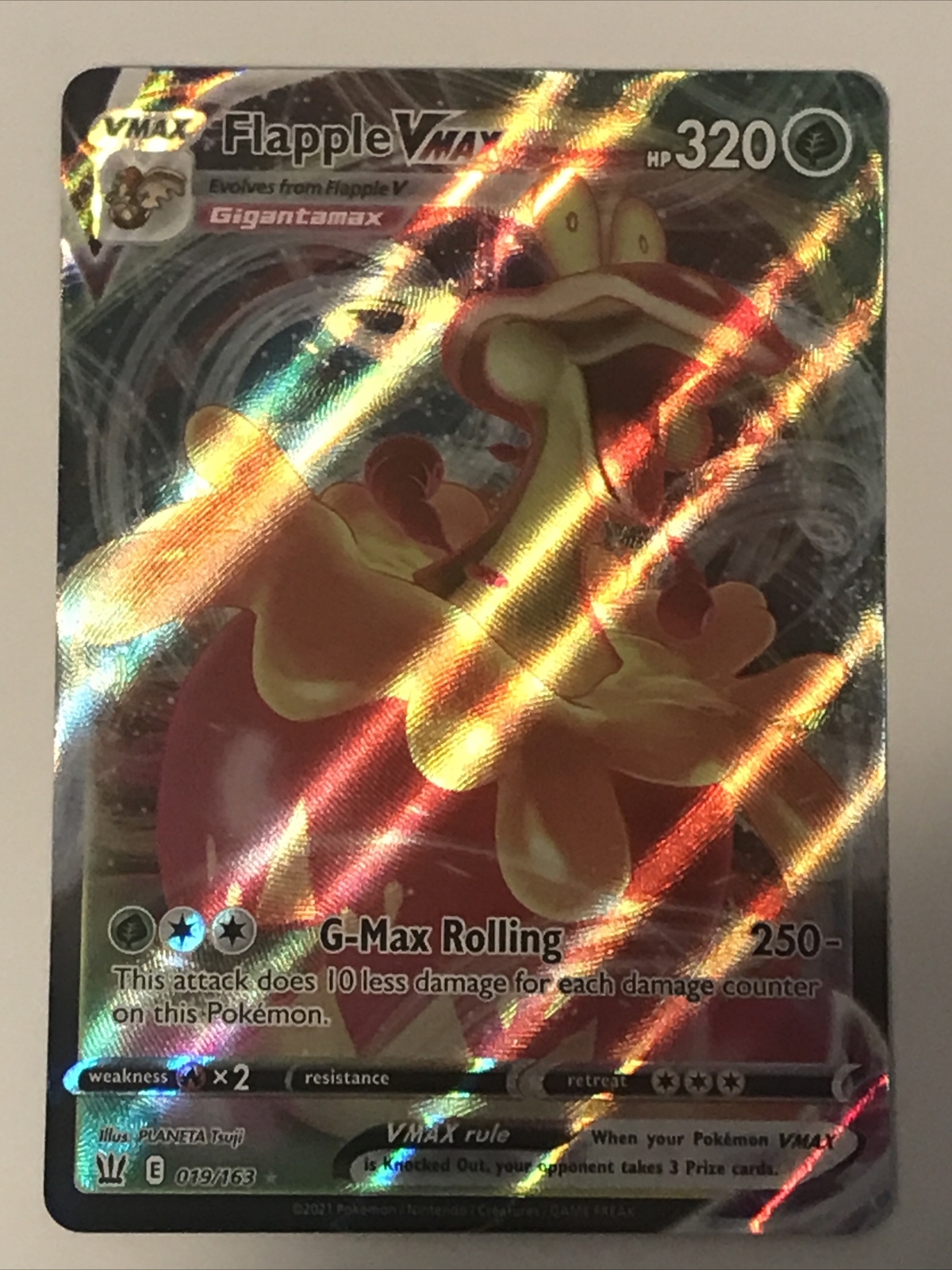 Flapple VMAX 019/16 - Pokémon TCG  Sword & Shield - Battle Styles Holo Rare