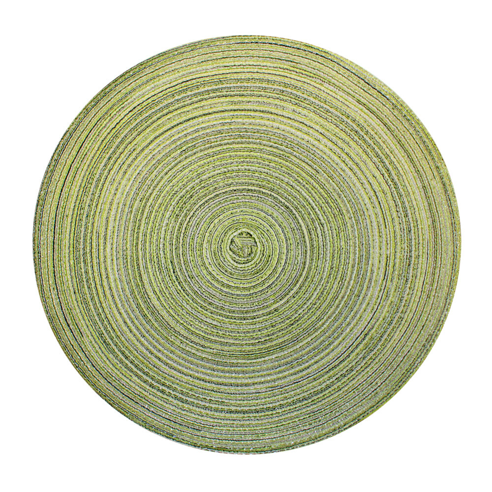 Bast Platzset rund ca. 40 cm Ø waschbar Tischset Untersetzer 6 Farben meliert