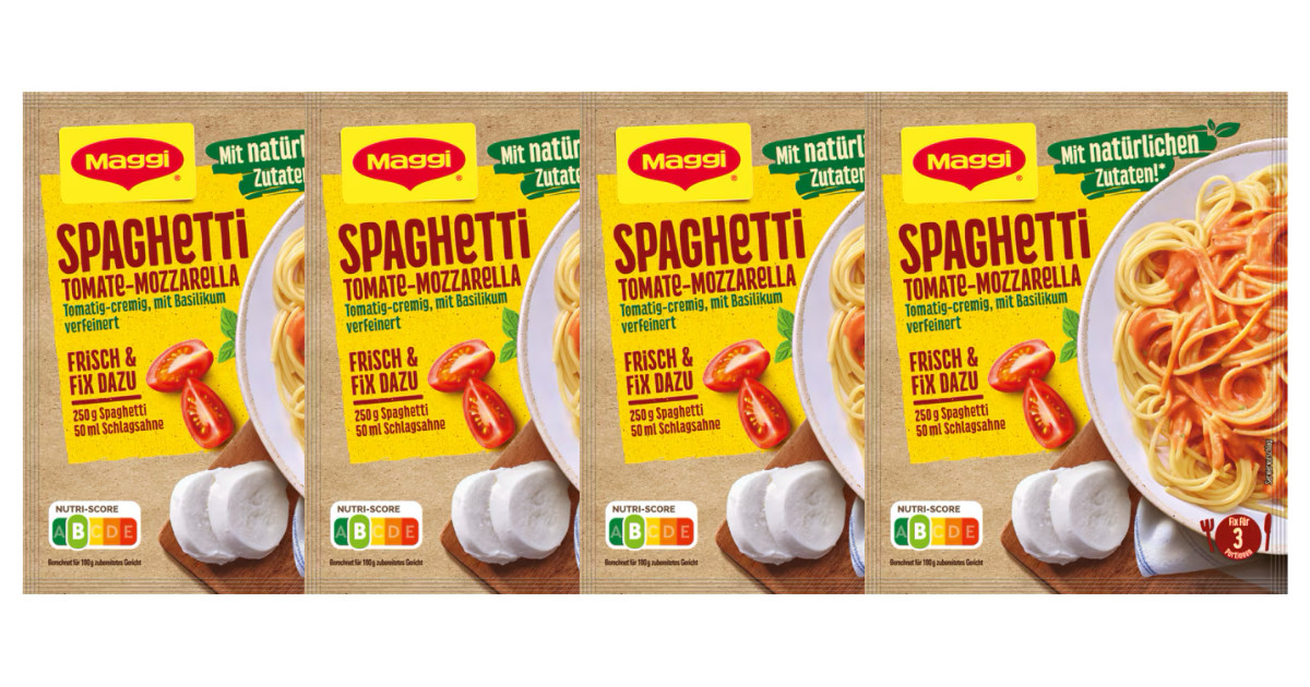 Maggi Fix Спагетти с томатами и Моцареллой в порошке -4шт12 порций- БЕСПЛАТНАЯ ДОСТАВКА 2690₽