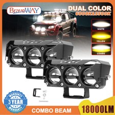Pair 4inch Led Work Light Bar Spot Pods Fog Offroad For Jeep Atv Suv Truck Boat