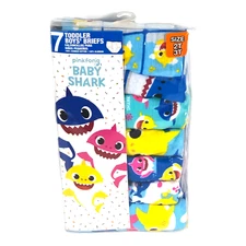 Nickelodeon PinkFong Baby Shark Toddler Boys' 7-Pk Underwear Briefs - Size 2T-3T
