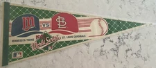 1987 World Series Minnesota Twins vs St. Louis Cardinals Pennant Wincraft 30x12"