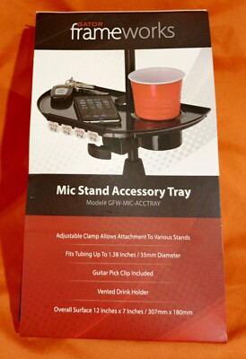 Gator Frameworks Mic Stand Accessory Tray GFW-MIC-ACCTRAY