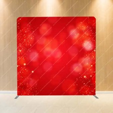 Bokeh Red Sparkles - Pillow Cover Backdrop