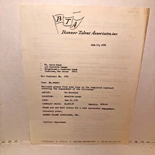 THE SHIRELLES RARE 6-11-74 SATELLITE LOUNGE, NJ  PERFORMANCE CONTRACT & 8X10 PIC
