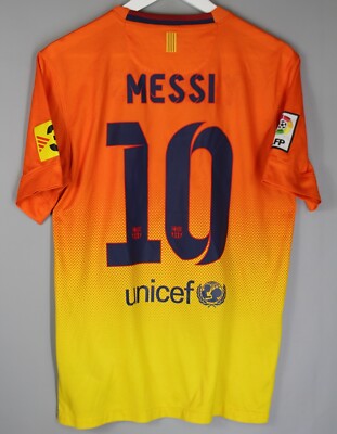 MEN FC BARCELONA 2012/2013 MESSI 10 SOCCER FOOTBALL SHIRT JERSEY MAILLOT SIZE L