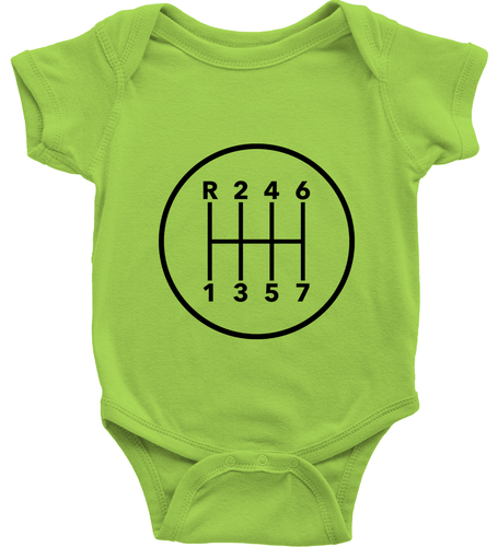 7 Speed Manual Transmission Gears Car Toddler Kids Youth T-Shirt Baby Bodysuit - Picture 27 of 32