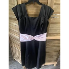 Aspeed Formal Knee Length Dress Womens Size XL Black Pink