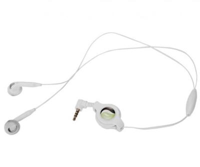 RETRACTABLE EARPHONES HEADPHONES HANDS-FREE HEADSET 3.5MM W MIC for PHONES