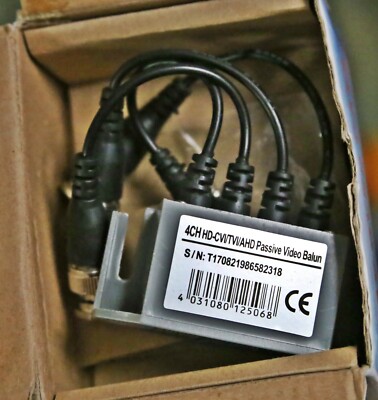 4CH Passive HD Video Balun transceiver BNC RJ45 UTP Cable Converter for 1080P