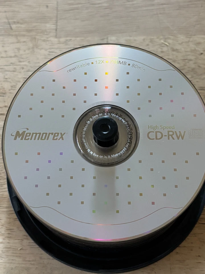Memorex - High-Speed - CD-RW - 50 pack spindle - 12X 700MB 80min - New/Open Box - Image 3 of 3