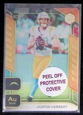 Justin Herbert - 2020 Elements Football RC Rookie AU Gold /79 - Chargers