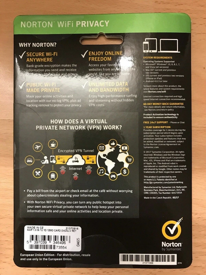 Norton Wifi Privacy (v. 1.0) 1 Device 1 Year - Image 2 of 2