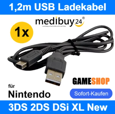3DS LADEKABEL USB CONNECT Cable de carga Nintendo 3DS XL 3DS 2DS NDSi DSi XL USB cable de alimentación fuente de alimentación nuevo✅