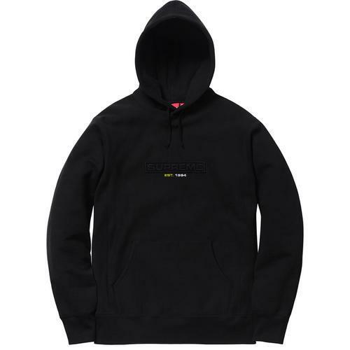 Supreme Embossed Logo Hooded Sweatshirt Black Medium S/S 18 | eBay