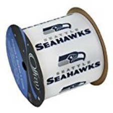 SEATTLE SEAHAWKS Hairbow Crafting Gift Ribbon 2 1/2" 2.5" wide x 9' long NEW