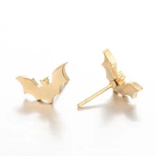 2pairs stainless steel Halloween Bat earrings, 4 colors Wholesale FJS103-388