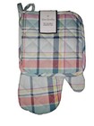 🌺 Vera Bradley Pot Holder & Oven Mitt Set New NWT Pastel Plaid Mit