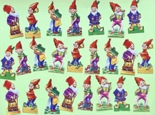 Vintage Reproduction Gnome Paper Die Cut Scraps Lot of 24