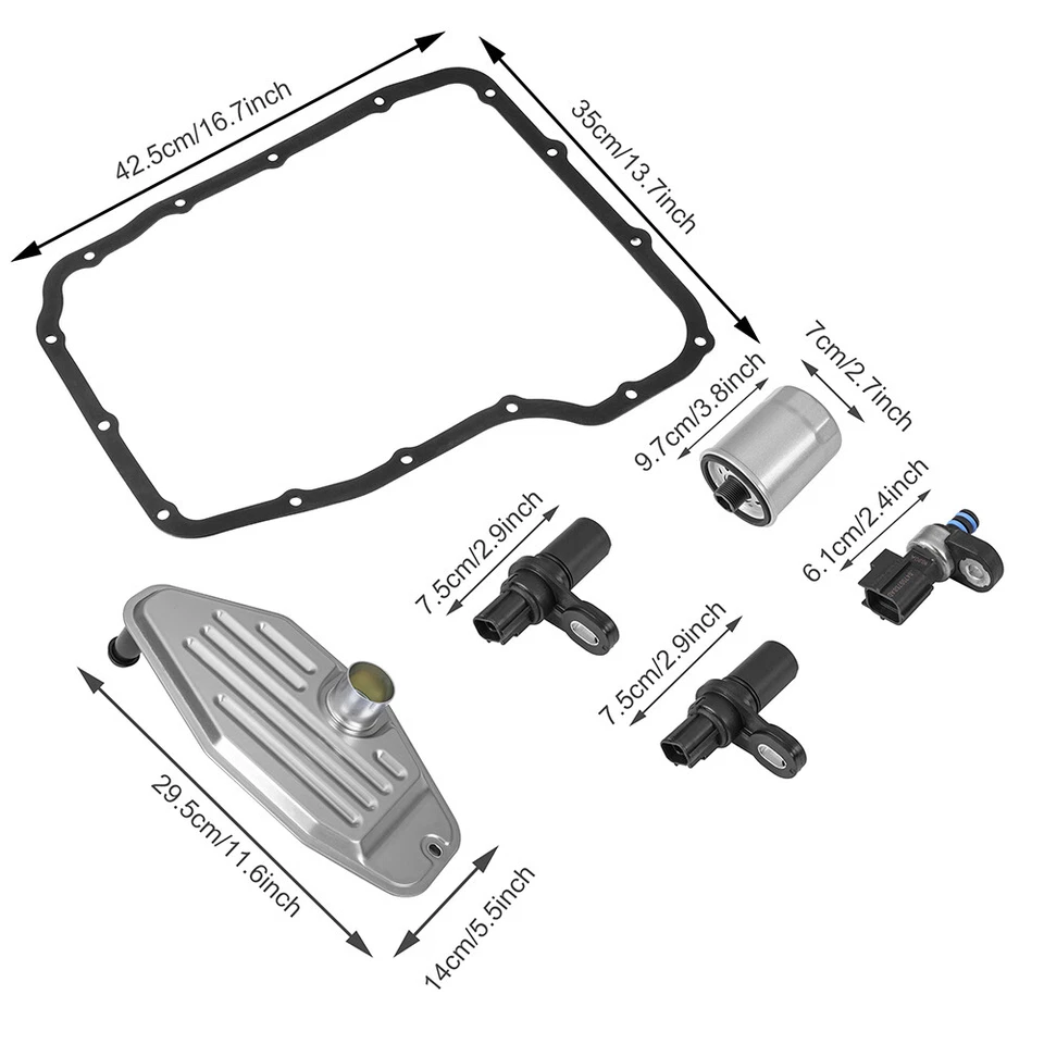 45RFE 545RFE Transmission Filter Kit W/Pan Gasket For Mitsubishi Raider 2006-08 Foto 2 de 4