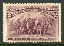 US Stamp #231 Columbian Expo 2c - MNH - CV $31.00