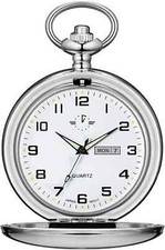 Smooth Quartz Pocket Watches for Men Classic Arabic Digital Luminous Dial 