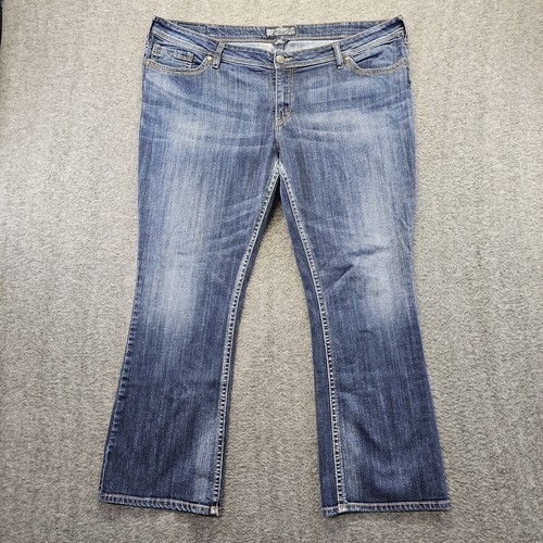 Silver Jeans Aiko Boot Cut Damen Gr. 22 / L31 Dark Wash Blau Denim Stretch 44x29,5