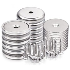LOVIMAG Neodymium Cup Magnets, 100lbs Holding Force 100lb 12 12p, Silver