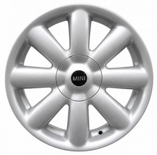 GENUINE MINI COOPER S CROWN R56 17" INCH SILVER ALLOY WHEEL X1