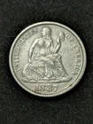 1887 Seated Liberty Silver Dime (Cleaned) #LT004