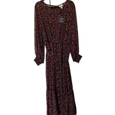 Ava Viv Women's Plus Size Floral Print Long Sleeve Dress - Size 3X - NWT