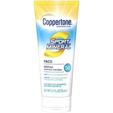 Coppertone Sport Face Sunscreen Lotion SPF 50 Cast 2.5 Fl Oz