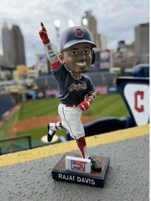 PRESALE Cleveland Guardians Indians Rajai Davis bobblehead 2016 Game 7 5/16/26