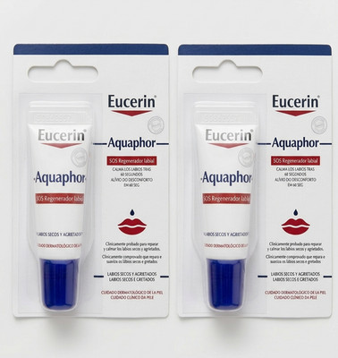 2x Eucerin Aquaphor Sos Lippenregenerator Lippenpflege 10ml trockene Lippen
