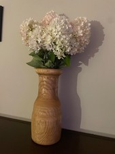 hand turned ash wooden vase
