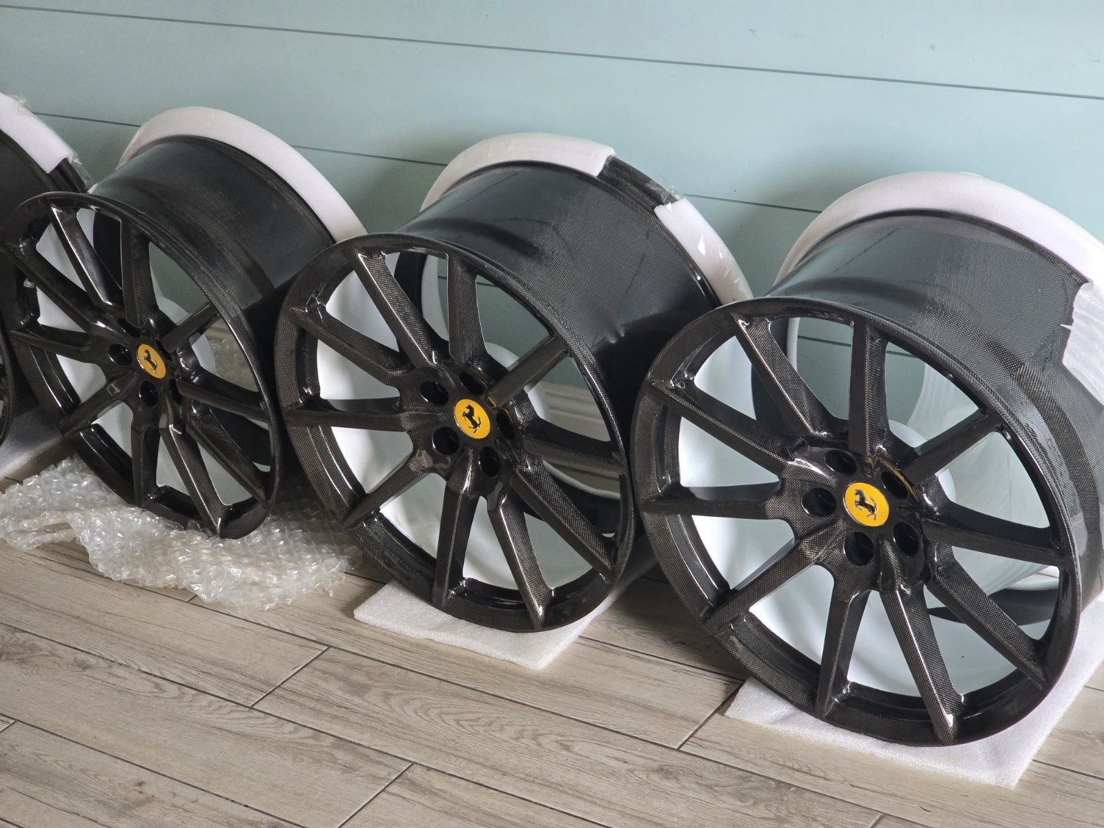 Set (4) Carbon Fiber Wheels Ferrari F8 812 SF90 488 FF F12 California Purosangue